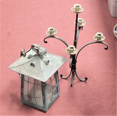 Lot 158 - An early 20th century hall light fitting;...