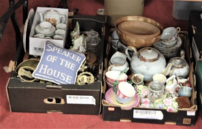 Lot 163 - Three boxes of miscellaneous items, to include...