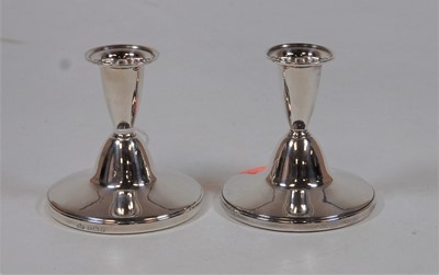 Lot 277 - A pair of modern silver dwarf table...