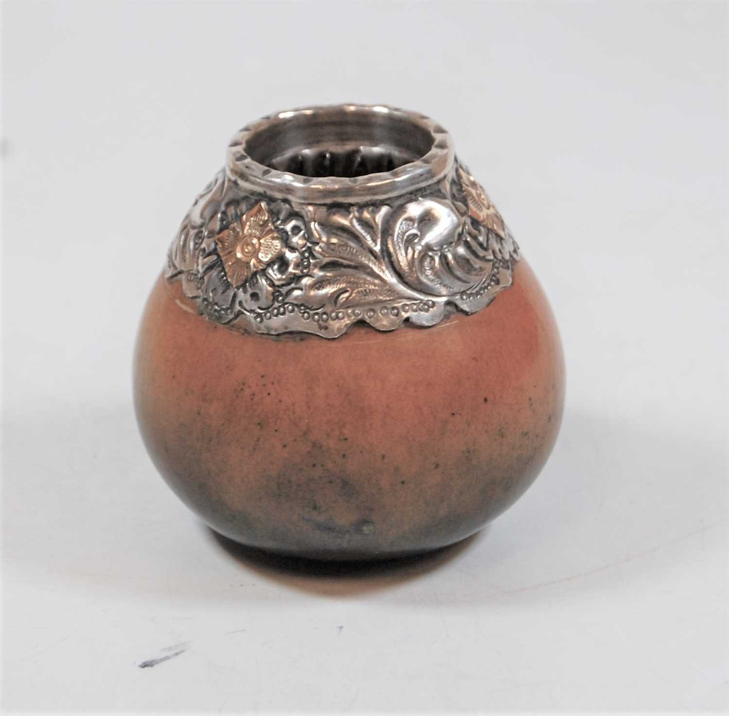 Lot 281 - An early 20th century polished Yerba Mate...