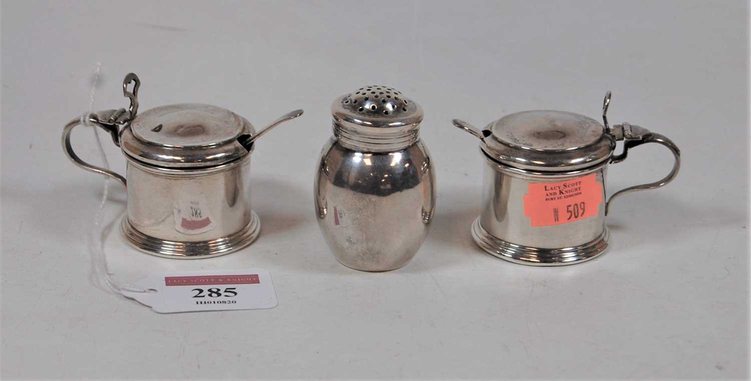 Lot 285 - A pair of George V silver mustards, each of...