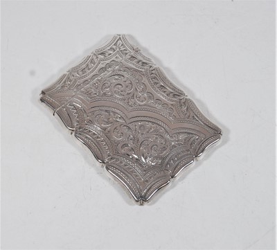 Lot 287 - An Edwardian silver visiting card case, of...