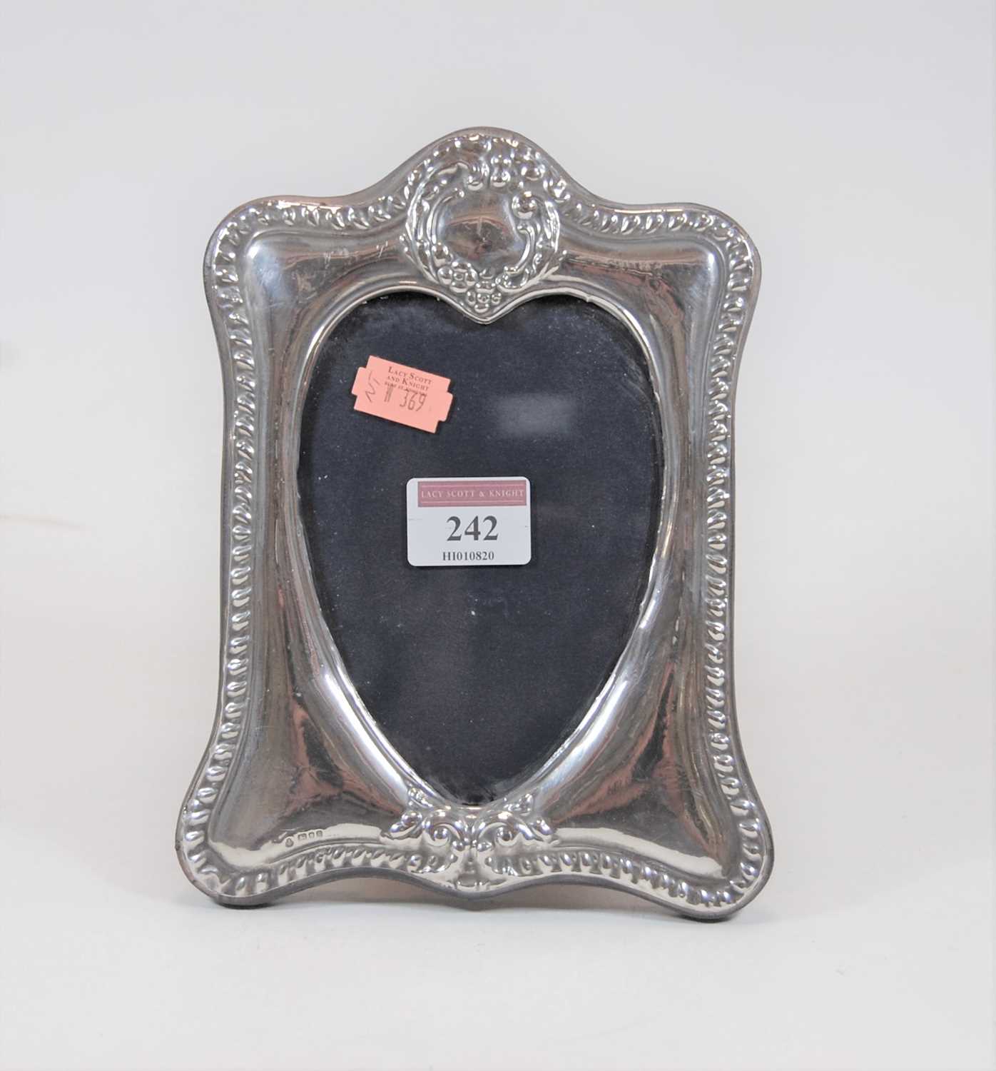 Lot 242 - A modern silver easel photograph frame, 20cm