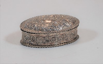 Lot 250 - A circa 1900 silver and embossed trinket box...