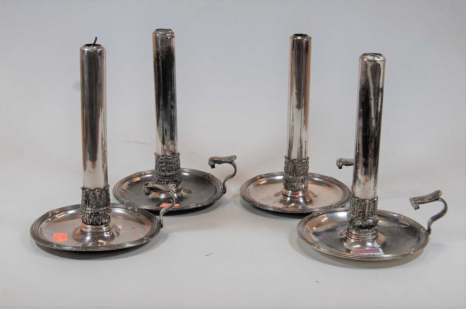 Lot 254 - A set of four late 19th century silver plated...
