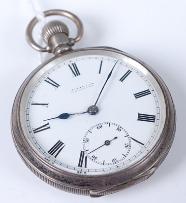 Lot 324 - A George V silver open face pocket watch...