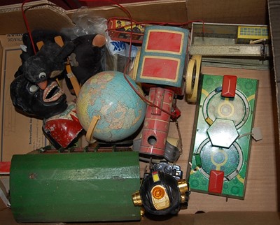 Lot 1572 - Two boxes of mixed toys, to include modern...