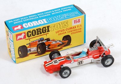 Lot 1694 - A Corgi Toys No. 158 Lotus Climax F1 racing...