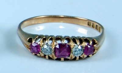 Lot 1230 - An early 20th century 18ct yellow gold, ruby...