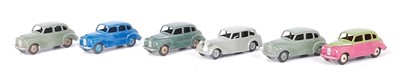 Lot 2071 - Six various loose Dinky Toy saloons, mixed...