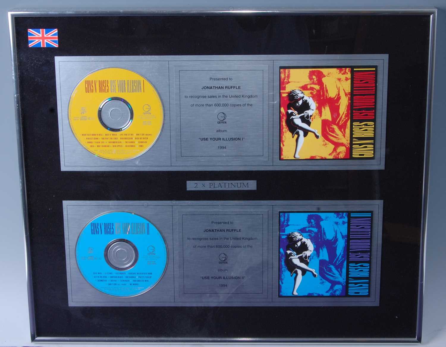 Lot 505 - Guns N' Roses, a platinum two disc...
