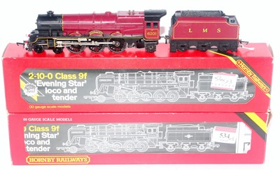 Lot 534 - 2x Hornby R065 "Evening Star" engines and...