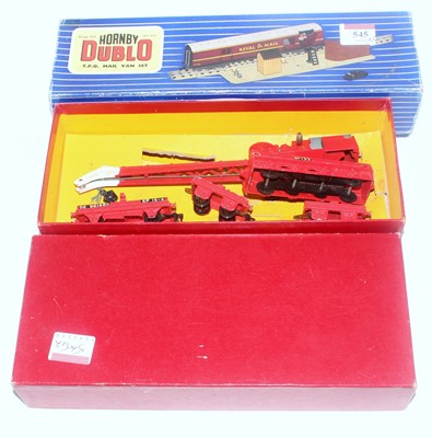 Lot 545 - Hornby Dublo 3-rail TPO mail van set (G-BG)...