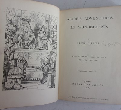 Lot 1021 - *CARROLL, Lewis. Alice’s Adventures in...