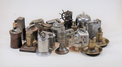Lot 283 - A novelty table lighter in the form of a ships...