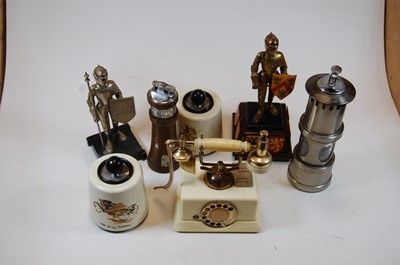 Lot 286 - A novelty table lighter in the form of a miner'...