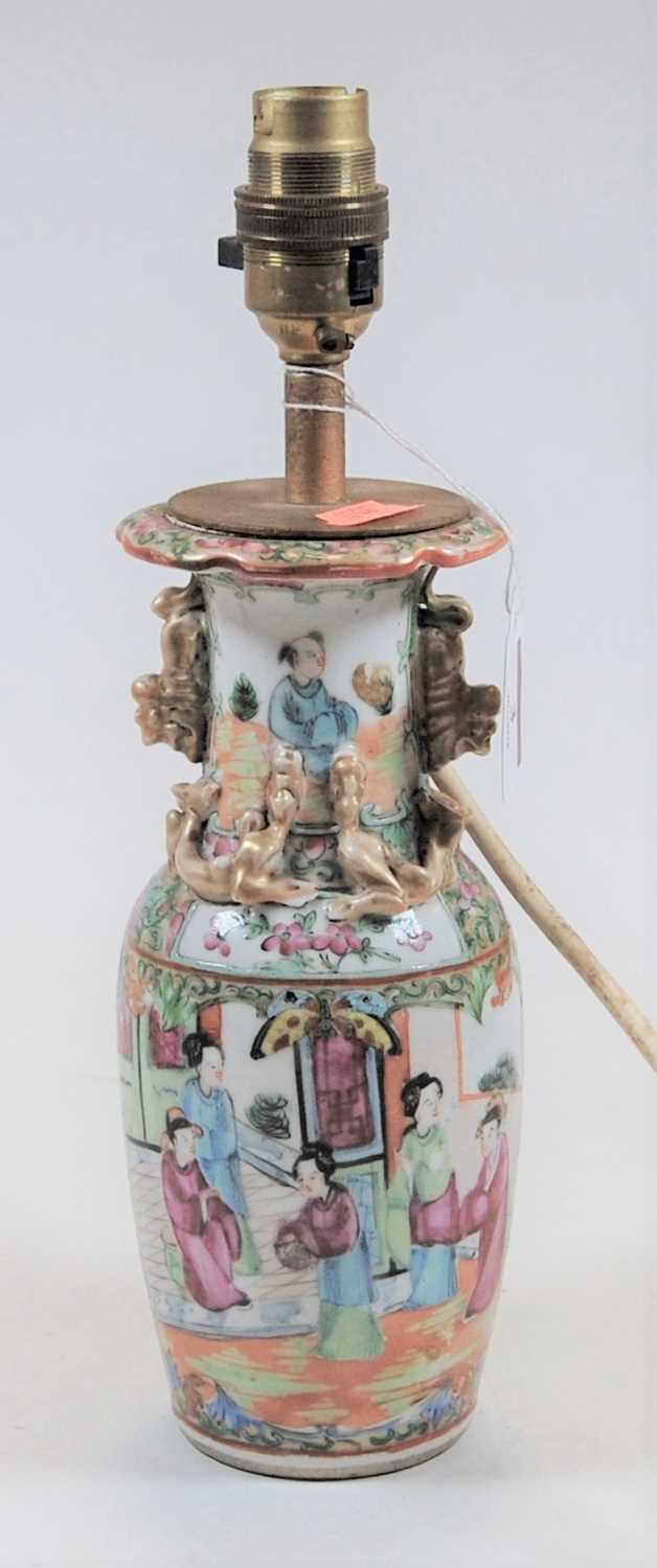Lot 3 - A 19th century Chinese Canton vase of baluster...
