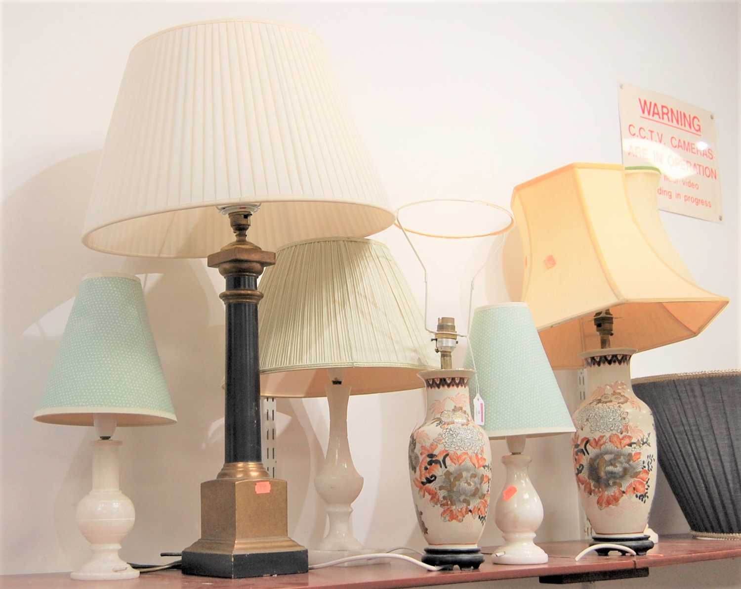 Lot 9 - A collection of table lamps to include two in...