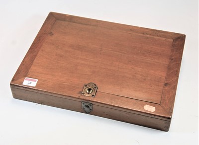 Lot 28 - Early 20th century faded mahogany artist box...
