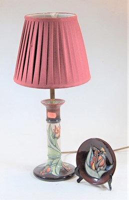 Lot 37 - A contemporary Moorcroft table lamp with...