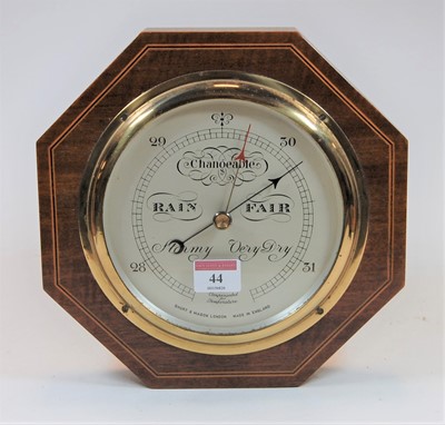 Lot 44 - A Short & Mason compensated wall barometer in...