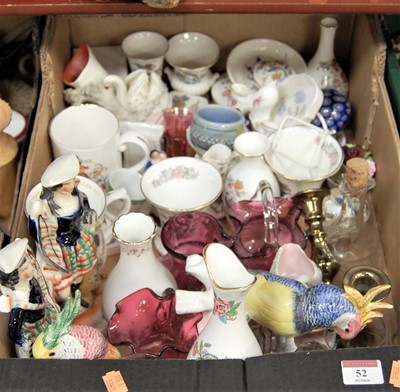 Lot 52 - A mixed lot of china and glassware to include...