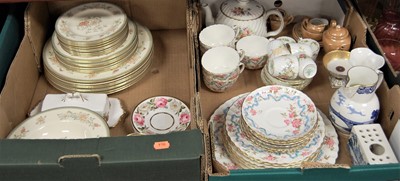Lot 60 - Two boxes of mixed table ceramics to include...