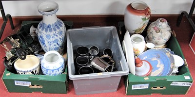 Lot 66 - Three boxes of mixed ceramics to include...