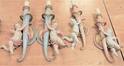 Lot 84 - Two pairs of reproduction continental...