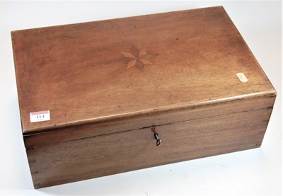 Lot 114 - An early 20th century mahogany box of plain...