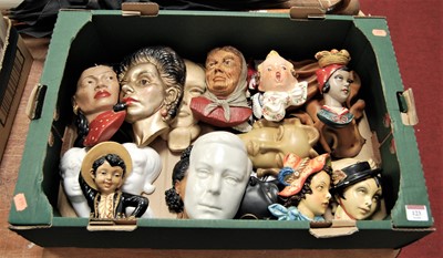Lot 123 - A large collection of assorted wall masks to...