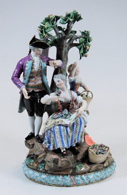 Lot 146 - A late 19th century Continental porcelain...