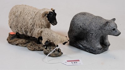 Lot 149 - A Border Fine Arts figure of a sheep and lamb;...