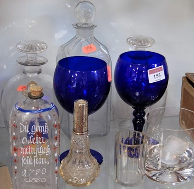 Lot 155 - A collection of Georgian and later glassware,...