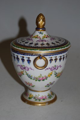 Lot 158 - An early 19th century Sevres porcelain jar and...