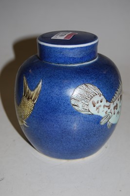 Lot 170 - A Chinese stoneware blue and white vase, of...