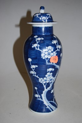 Lot 170 - A Chinese stoneware blue and white vase, of...