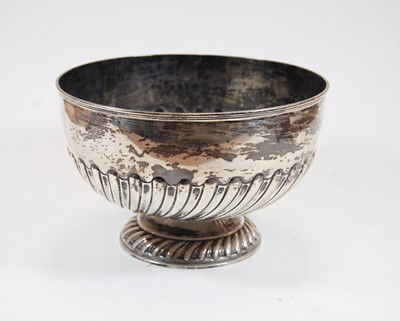 Lot 217 - A late Victorian silver pedestal fruit bowl,...