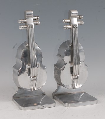 Lot 205 - A pair of contemporary aluminium Cello...