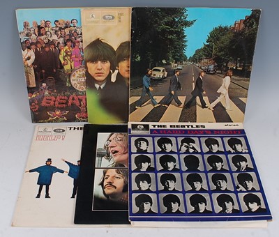 Lot 698 - A collection of Beatles LP's to include A Hard...