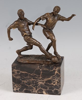 Lot 230 - A contemporary bronze study of two association...
