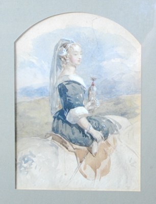 Lot 1402 - *19th century school - Study of a young woman...