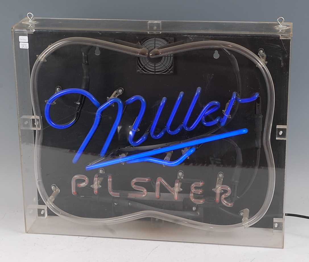 Lot 140 - A Neon "Miller Pilsner" retailer's advertising...