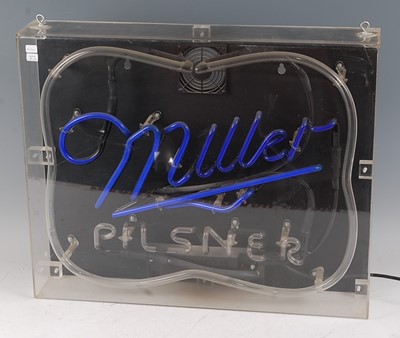 Lot 140 - A Neon "Miller Pilsner" retailer's advertising...
