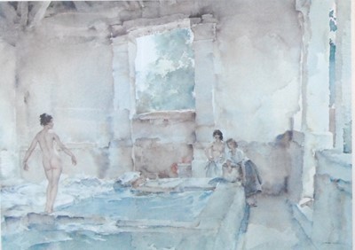 Lot 1408 - William Russell Flint - Lavoir la Bastide, ...