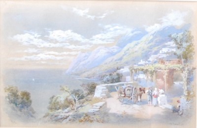 Lot 1401 - Charles Rowbotham (1826-1904) - Coastal scene,...