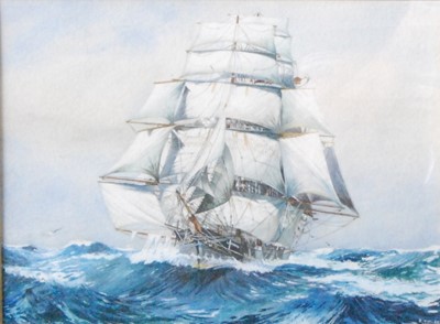 Lot 1399 - R. Tetley - The clipper ship Lightning in...