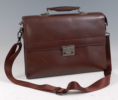 Lot 142 - A contemporary Mont Blanc chocolate brown...