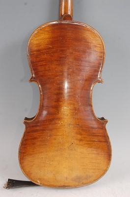 Lot 621 - An Italian violin, having a two piece maple...