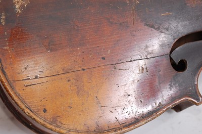 Lot 621 - An Italian violin, having a two piece maple...